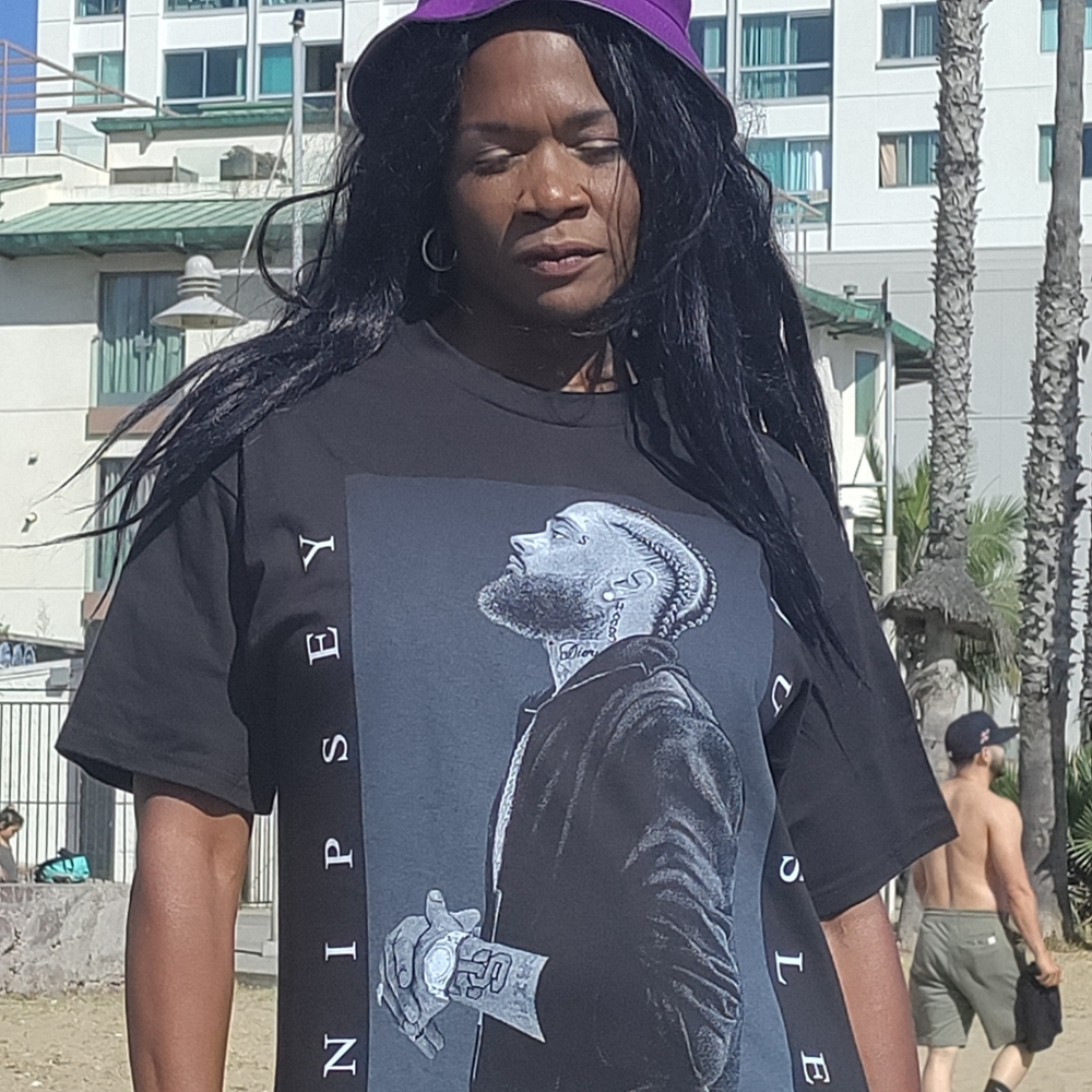 Nipsey Hussle Profile Black T- Shirt size L